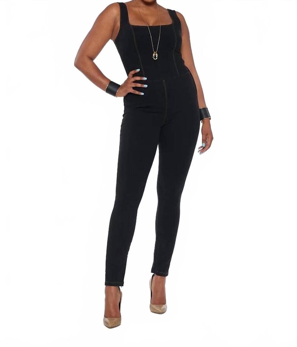 NEW CIRCULAR PATH chole jumpsuit in black ebony